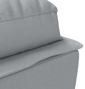 Chaise lounge de massagem com almofadões tecido cinzento-claro