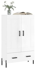 Aparador alto 69,5x31x115 cm derivados madeira branco brilhante