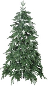 Árvore de Natal Artificial 150 cm Ramos Realistas com Efeito Neve Árvore de Natal com Suporte em Aço Base Dobrável Verde