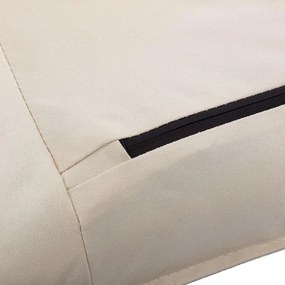 Espreguiçadeira dobrável tecido oxford branco nata