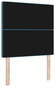 Cabeceira com botões de cristal turquesa e azul escuro, 90 cm de velud