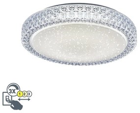 LED Candeeiro de teto retro branco transparente - Roda Retro