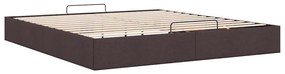 Estrutura de cama otomana sem colchão 160x200cm castanho-escuro