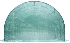 Túnel de Estufa de Jardim para Plantas e Vegetais de Culturas com 12 Janelas de PE Capa 140g / ㎡ e estrutura de aço - 6x3x2m