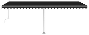 Toldo automático com LED e sensor de vento 600x300 cm antracite