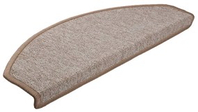 Tapetes de escada 15 pcs 65x24x4 cm castanho claro