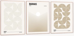 Impressões digitais emolduradas Bauhaus, conjunto de 3