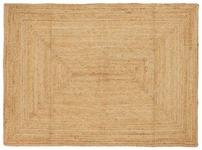 vidaXL Tapete de Área Bege 140 x 200 cm Juta