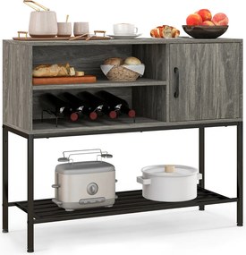 Aparador Vendas Novas com Suporte para Garrafas e Estantes – 100x35x83