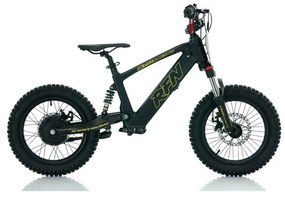 Bicicleta elétrica infantil 350W 16" Roan RXF Evo-S Preta e Dourada