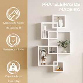 Estante com Prateleiras – Modelo Tromsø – 5x10 – Madeira – 6 Níveis