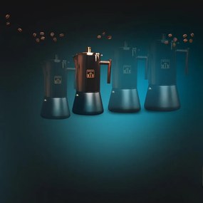 Máquina de café Italiana Moking 400 em aço inoxidável