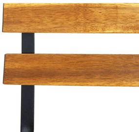 Cadeiras de jardim dobráveis 2 pcs aço e madeira acácia maciça