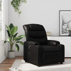 vidaXL Poltrona reclinável couro artificial preto