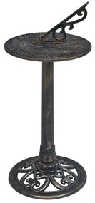 vidaXL Relógio de sol 35,5x82 cm plástico bronze