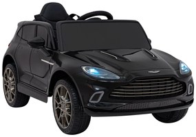 Carro elétrico para Crianças 12V 4x4 Aston Martin DBX Rodas de EVA, Assento de couro Preto