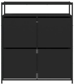 Sapateira c/ 4 gavetas articuladas 100x34x112 cm preto