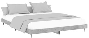 Estrutura de cama 180x200 cm derivados de madeira cinza cimento