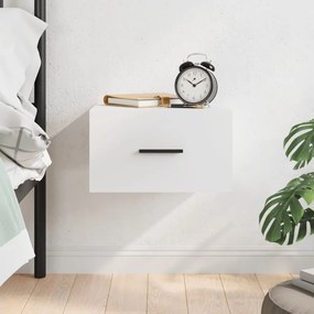 vidaXL Mesa de cabeceira montagem na parede 35x35x20 cm branco