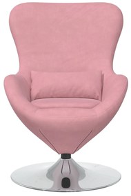 Cadeira de Ovo vidaXL em Veludo Rosa