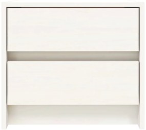 Mesas de cabeceira 2 pcs 40x31x35,5 cm pinho maciço branco