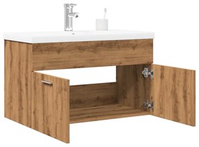 vidaXL 2 pcs móveis de casa de banho deriv. madeira carvalho artisiano