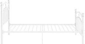 Estrutura de cama 100x200 cm metal branco