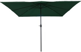 Parasol de Jardim Quadrado vidaXL 295x245 cm Verde