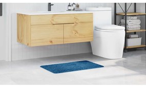 Tapete de Banho Retangular Azul 50x80 cm Polipropileno Antiderrapante