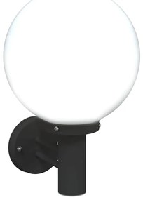 Luzes de Parede Externas 2 pcs Aço Inoxidável Preto IP44
