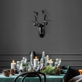 Acessório Decorativo de Parede Yak-007 – Preto – 26x38x17 cm