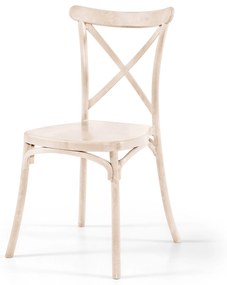 Cadeira PALMA Bege Pastel - Polipropileno com fibra de vidro - conjunto com 4 unidades
