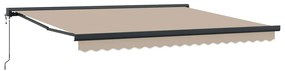 vidaXL Toldo Bege 350 x 250 x 165 cm Poliéster e Alumínio