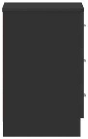 Mesas de cabeceira 2 pcs derivados de madeira preto