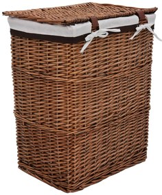 Cesto de roupa suja salgueiro castanho