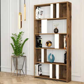 Estante Lima – Nogueira/Branco – 90x180x20 cm