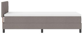 Cama Box com Colchão &amp; LED Taupe 80x200 cm Tecido