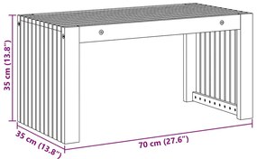 Mesa de Café 70x35x35 cm Madeira Maciça Acácia