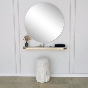Espelho Gold – Dourado – Diâmetro 90 cm