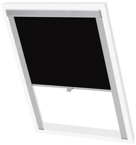 vidaXL Persiana de enrolar opaca preto MK08