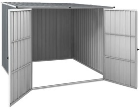 Abrigo de jardim 195x198x159 cm aço galvanizado cinzento