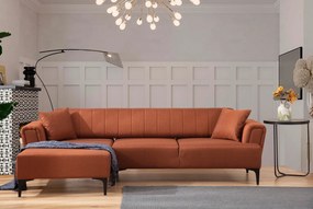 **** Sofá-Cama de Canto Hamlet – Vermelho Tijolo – 140x270 cm

**