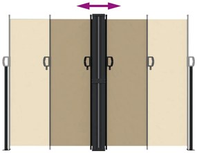 Toldo lateral retrátil 180x600 cm bege