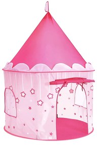 Tenda de brincar Castelo da Princesa SONGMICS para meninas, casa de brincar para áreas internas e externas, tenda de brincar portátil dobrável, presente para crianças, rosa LPT01PK