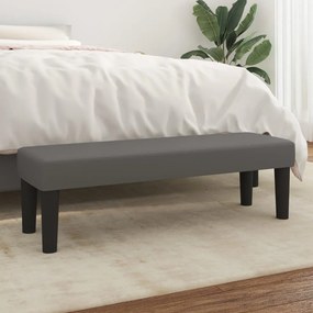 vidaXL Banco 100x30x30 cm couro artificial cinzento