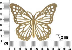 BORBOLETA DE PAREDE CM 43X2X35 DOURADA