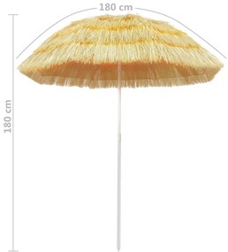 Guarda-sol de praia Natural 180 cm estilo havaiano