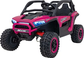Buggy elétrico para Crianças 24V, 4x4  Buggy 4x4 KCK Rodas de espuma EVA, Assento Couro ecológico, Controlo Remoto Rosa