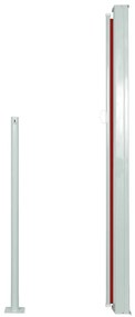 Toldo lateral retrátil para pátio 140x300 cm vermelho