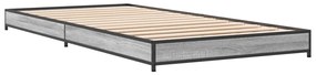 Estrutura cama 100x200 cm derivados madeira/metal cinza sonoma
